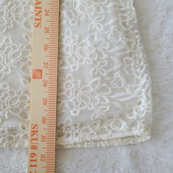 Abercrombie & Fitch Mini Lace Dress Womens Small White Ivory Sleeveless BOHO - Picture 8 of 9